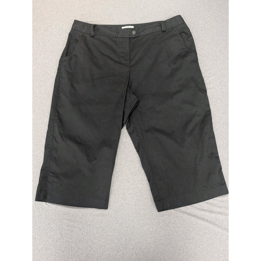 Cato Women's Capris Black Size 14 Stretch Belt Loops Workwear Classic